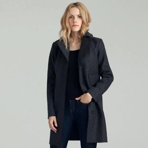 NWT Aether Womens Madison Wool Jacket in Charcoal Heather Size Medium $495
